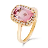 Złoty pierścionek z dużym kamieniem Złoty pierścionek z dużym kamieniem