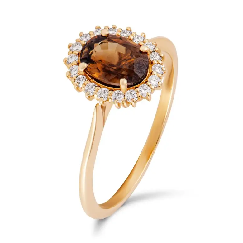 Złoty pierścionek z aleksandrytem Złoty pierścionek z aleksandrytem