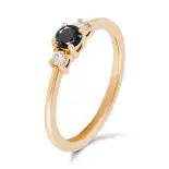 Pierścionek z czarnym diamentem