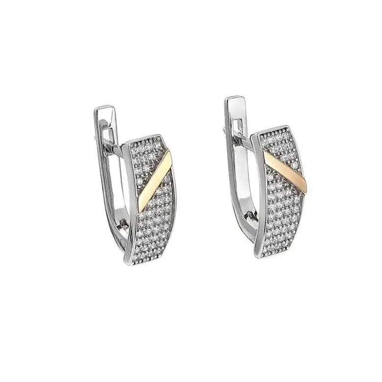 Kolczyki srebrne z cyrkoniami