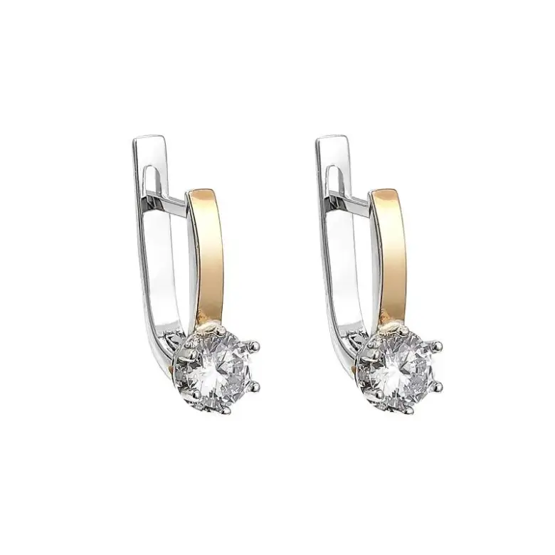 Kolczyki srebrne z cyrkoniami