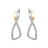 Kolczyki srebrne z cyrkoniami wiszące