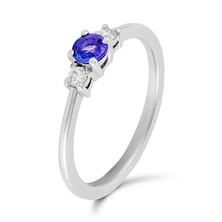 Złoty pierścionek z tanzanitem Złoty pierścionek z tanzanitem