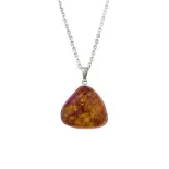 Wisior z bursztynu w srebrze trójkątny Wisior z bursztynu w srebrze trójkątny