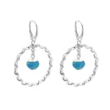 Kolczyki z niebieskim kamieniem