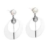 Kolczyki srebrne z perłą