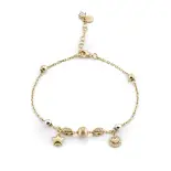 Złota bransoletka z zawieszkami Złota bransoletka z zawieszkami