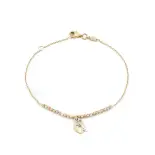 Złota bransoletka z zawieszką w kształcie kłódki Złota bransoletka z zawieszką w kształcie kłódki