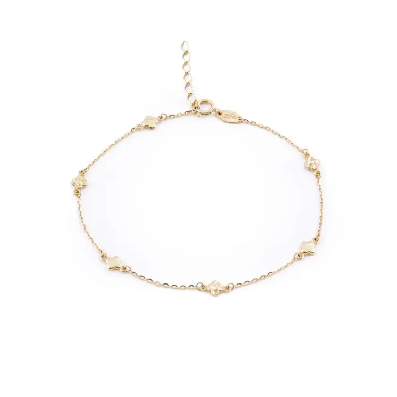 Bransoletka celebrytka złota z ozdobnymi elementami