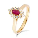 Pierścionek z rubinem i diamentami Pierścionek z rubinem i diamentami