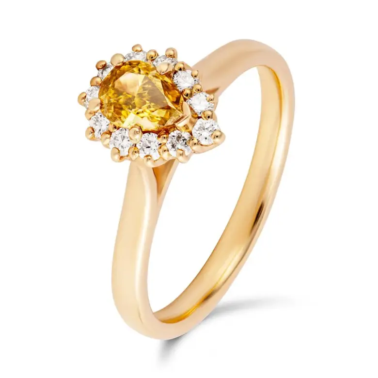 Pierścionek z żółtym diamentem Pierścionek z żółtym diamentem