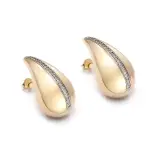 Złote kolczyki krople