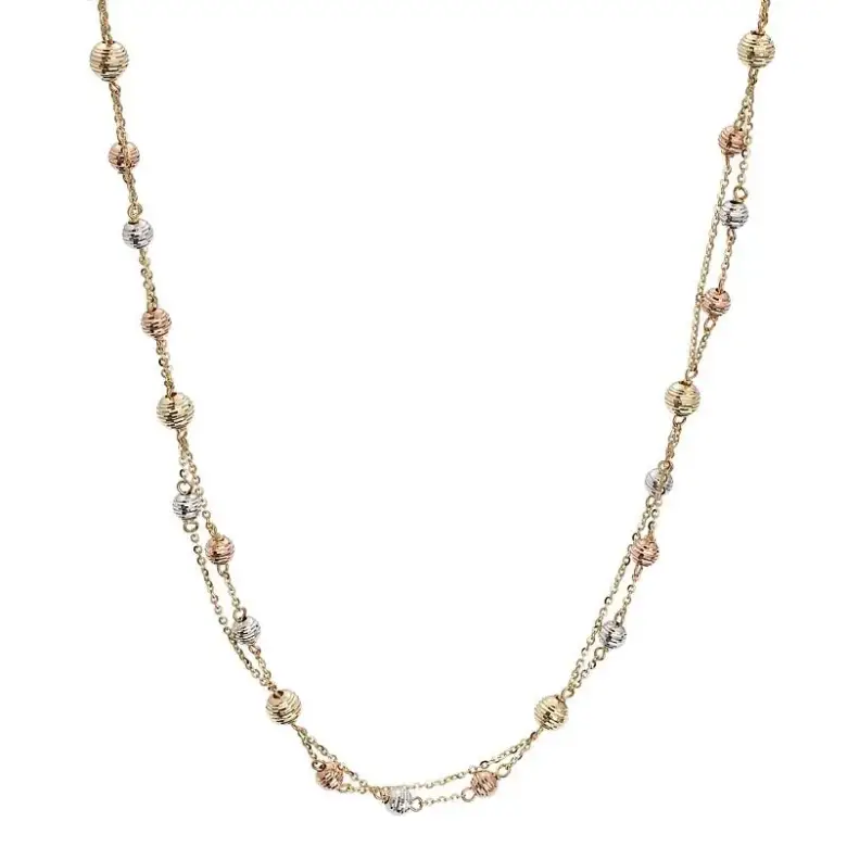 Złoty łańcuszek z kulkami Złoty łańcuszek z kulkami