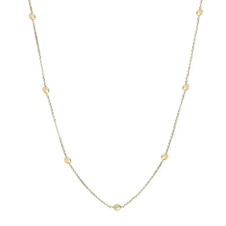 Złoty łańcuszek z kulkami,