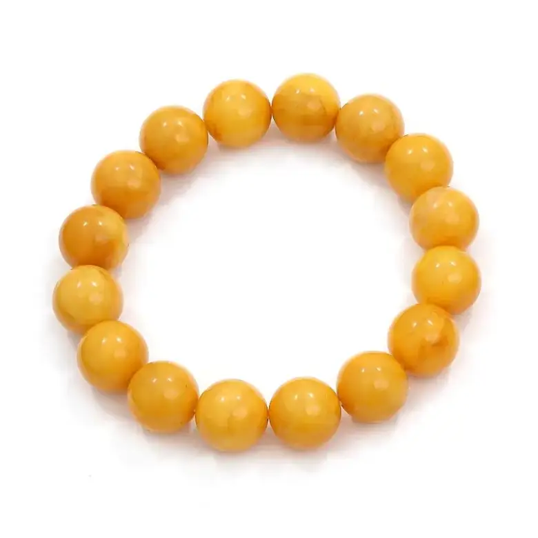 Bransoletka bursztyn kulki Bransoletka bursztyn kulki