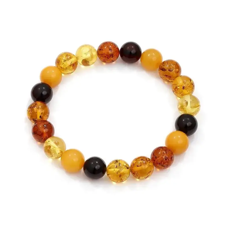 Bransoletka bursztyn kulki Bransoletka bursztyn kulki