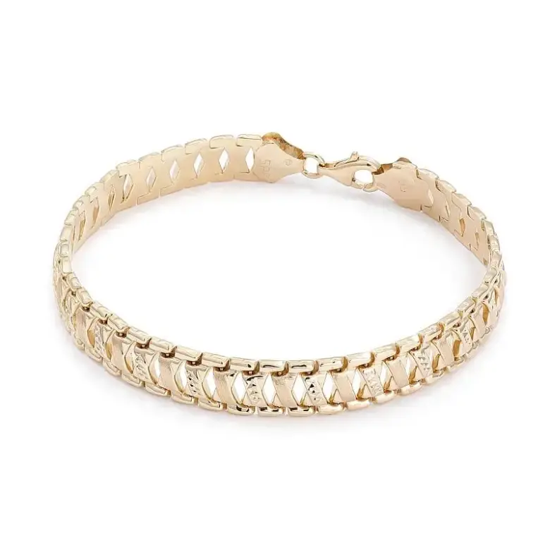 Złota bransoletka damska szeroka