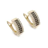 Złote kolczyki z cyrkoniami Złote kolczyki z cyrkoniami