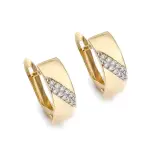 Złote kolczyki z cyrkoniami