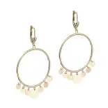 Złote kolczyki wiszące koła