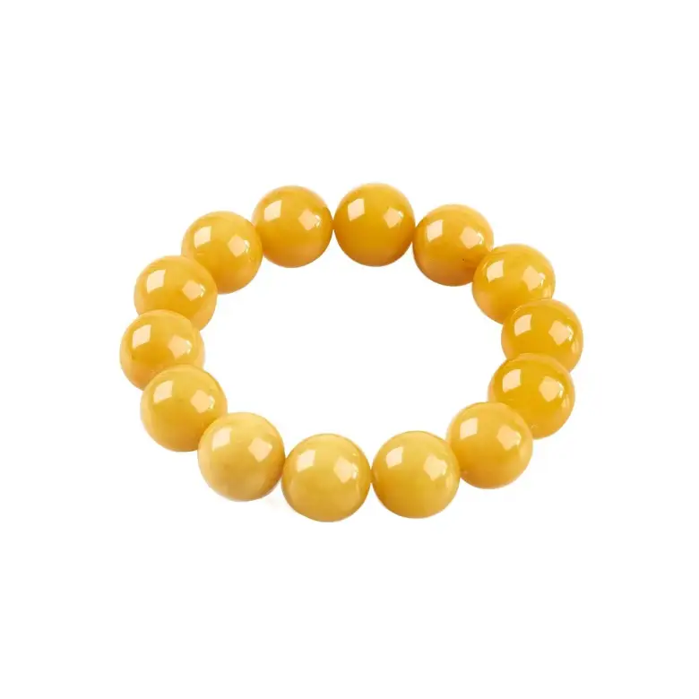 Bransoletka z bursztynu na gumce