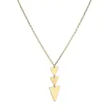 Złota celebrytka naszyjnik z ozdobnymi trójkątami Złota celebrytka naszyjnik z ozdobnymi trójkątami