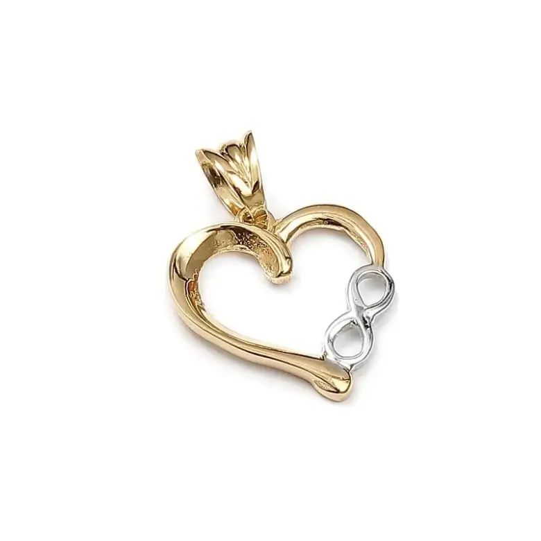 Złota zawieszka serduszko
