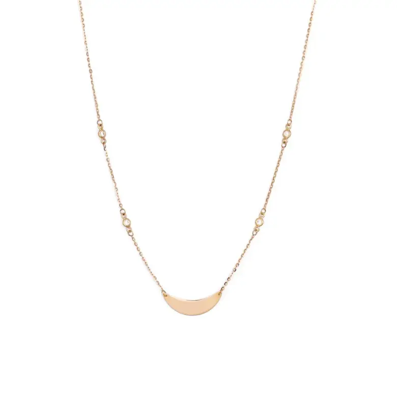 Złota celebrytka z blaszką i cyrkoniami Złota celebrytka z blaszką i cyrkoniami