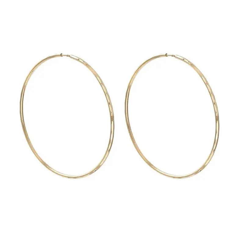 Złote kolczyki koła duże