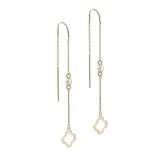 Złote kolczyki przeciągane