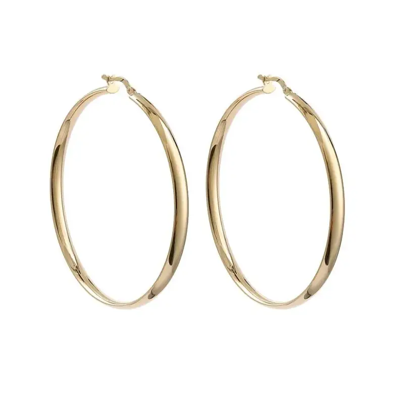 Złote kolczyki koła duże Złote kolczyki koła duże