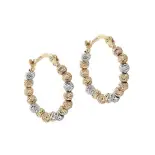 Złote kolczyki z kolorowymi kuleczkami Złote kolczyki z kolorowymi kuleczkami