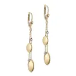 Złote kolczyki wiszące długie Złote kolczyki wiszące długie