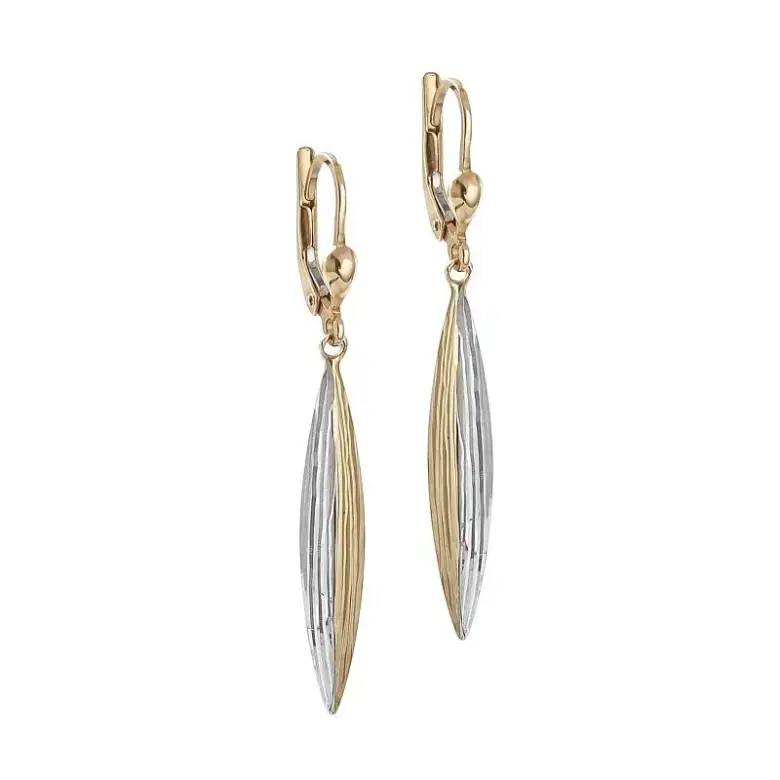 Złote kolczyki wiszące długie Złote kolczyki wiszące długie