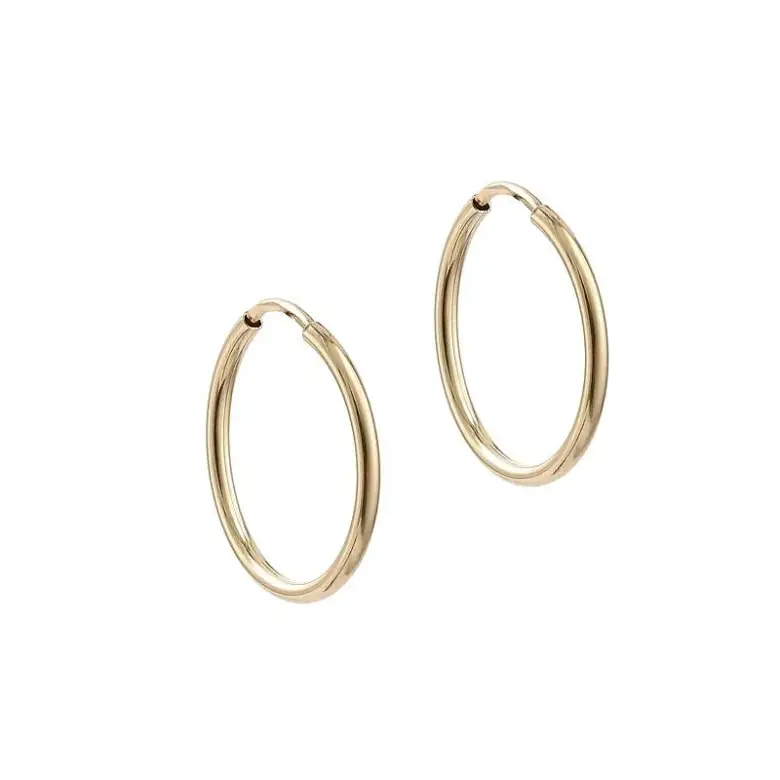 Małe złote kolczyki kółka Małe złote kolczyki kółka