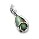 Broszka ze srebra z naturalnym kamieniem