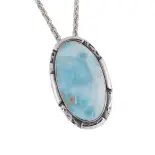 Wisior srebrny z naturalnym larimarem Wisior srebrny z naturalnym larimarem