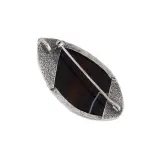 Srebrna broszka/wisior z naturalnym kamieniem -636