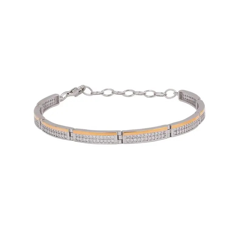 Bransoletka srebrna pokryta złotem