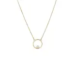 Złota celebrytka naszyjnik z cyrkonią