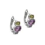 Srebrne kolczyki z kamieniami naturalnymi Srebrne kolczyki z kamieniami naturalnymi