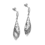 Srebrne kolczyki wiszące długie z cyrkoniami Srebrne kolczyki wiszące długie z cyrkoniami