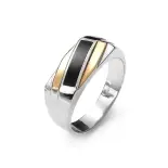 Sygnet srebrny z onyksem Sygnet srebrny z onyksem