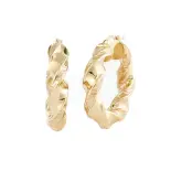 Zdobione złote kolczyki koła duże Zdobione złote kolczyki koła duże