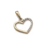 Zawieszka złote serce z cyrkoniami Zawieszka złote serce z cyrkoniami