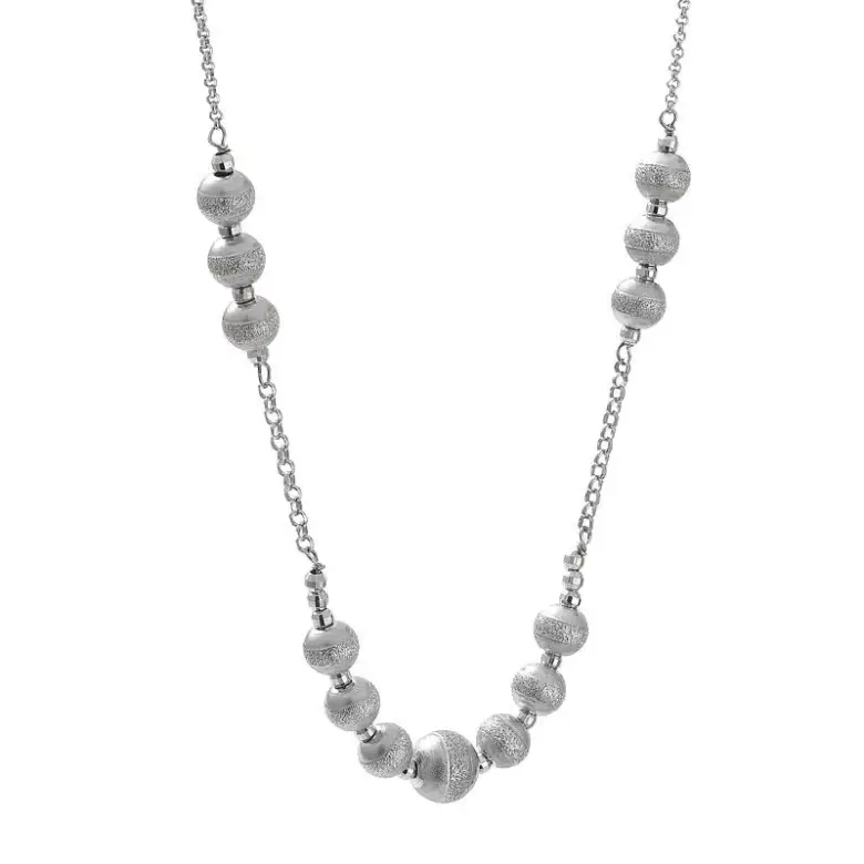 Naszyjnik srebrny z kulkami Naszyjnik srebrny z kulkami