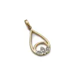 Złota zawieszka łezka z cyrkoniami Złota zawieszka łezka z cyrkoniami