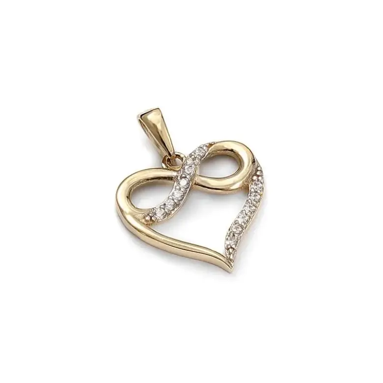 Zawieszka złota serce z nieskończonością Zawieszka złota serce z nieskończonością