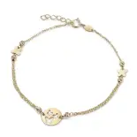 Złota bransoletka motyle