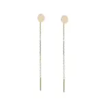 Złote przeciągane kolczyki kółeczka Złote przeciągane kolczyki kółeczka